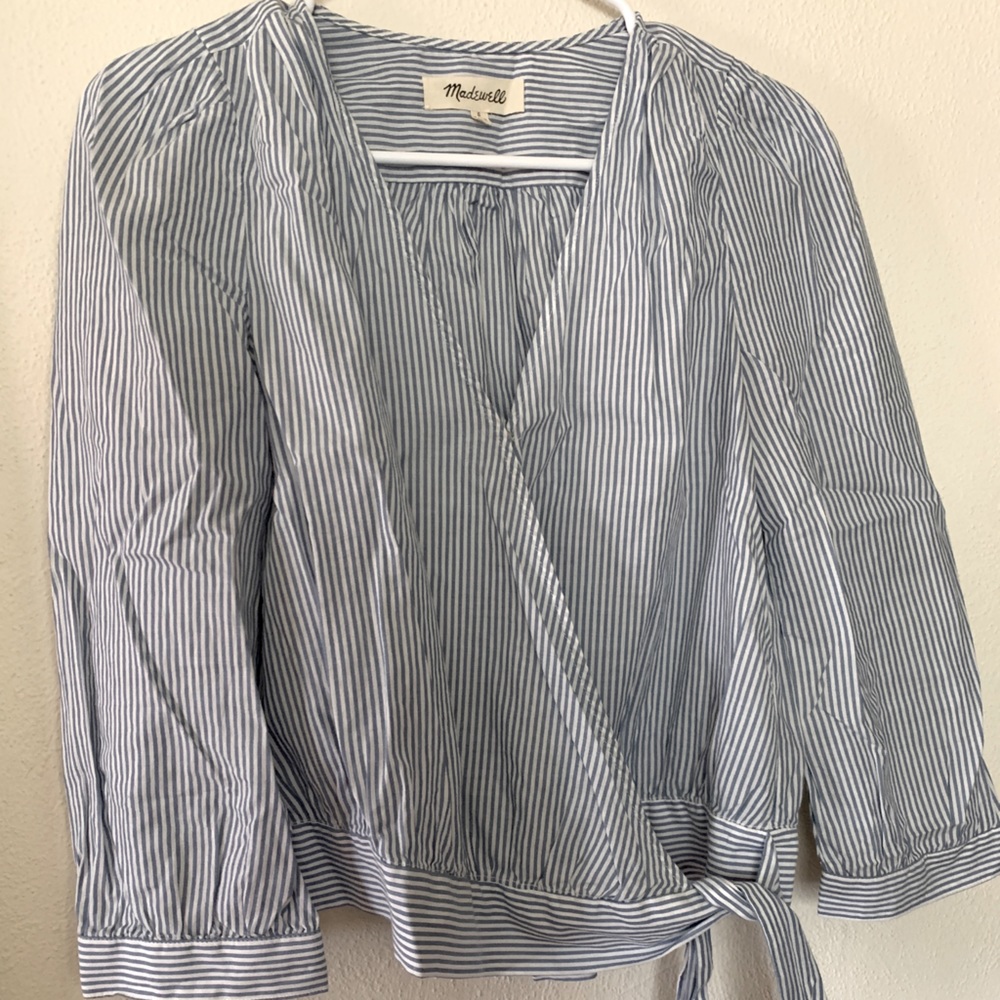 Madewell Striped Wrap Tee